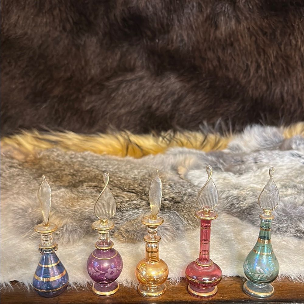 Colorful Glass Perfume Bottles Set of 5 Royal (3950)